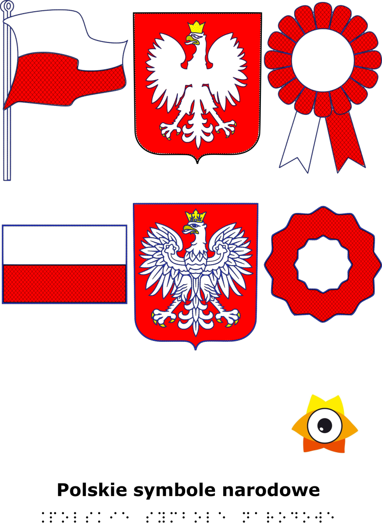 Polskie symbole narodowe w grafice wypukłej